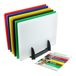 Chopping Board Set 6 Pieces Multi Coloured for Commercial Kitchens